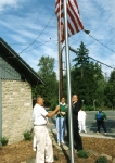 Dedication ceremony - Flagpole/Garder - flag raising (1995)